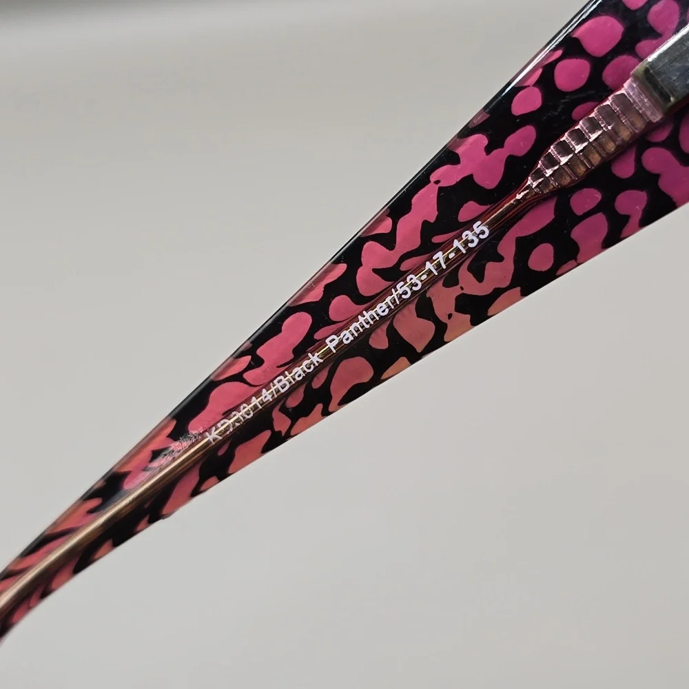 Kam Dhillon KD3014 Black Fuchsia Panther 53-17-135mm Eyeglasses FRAMES ONLY